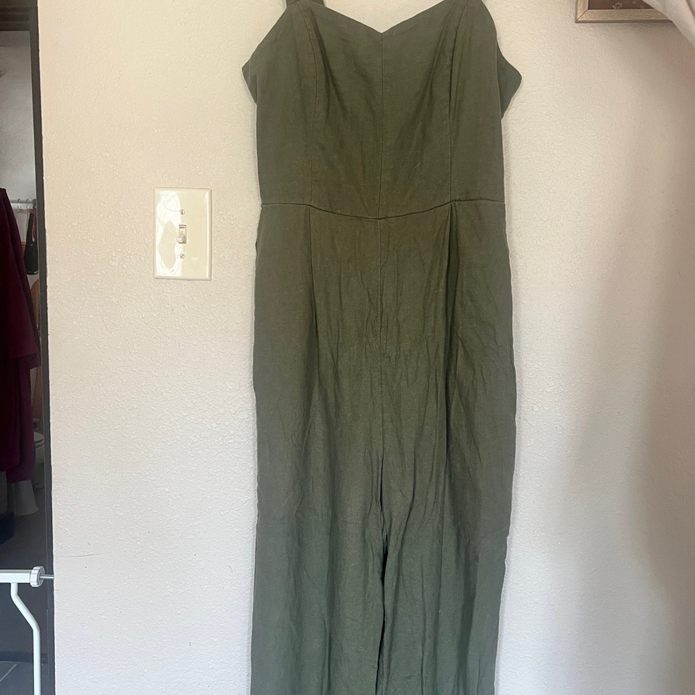 Old Navy Sage Green Jumpsuit Size Small Tall